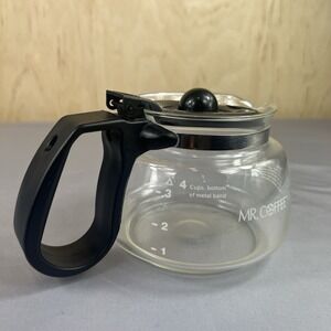 Mr. Coffee 4 Cup Replacement Glass Carafe Black Handle & Lid Coffee Pot